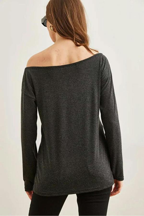 Hoxton Gal Boat Neck Wool-Viscose Draped Jumper