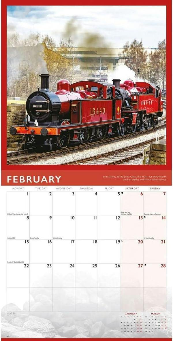 Steam Railway Calendar 2027
