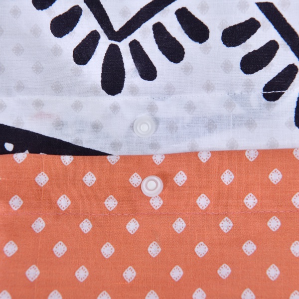 Smart Living Reversible Polycotton Tribal Elephant Duvet Cover and Pillowcase Set - Rust