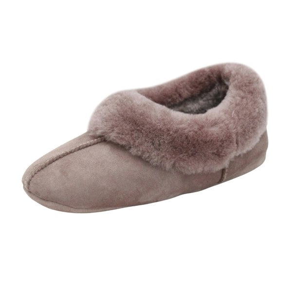 Eastern Counties Leather Womens/Ladies Full Sheepskin Turn Slippers - Mink