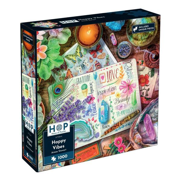 The House of Puzzles Happy Vibes 1000 Piece Jigsaw Puzzle