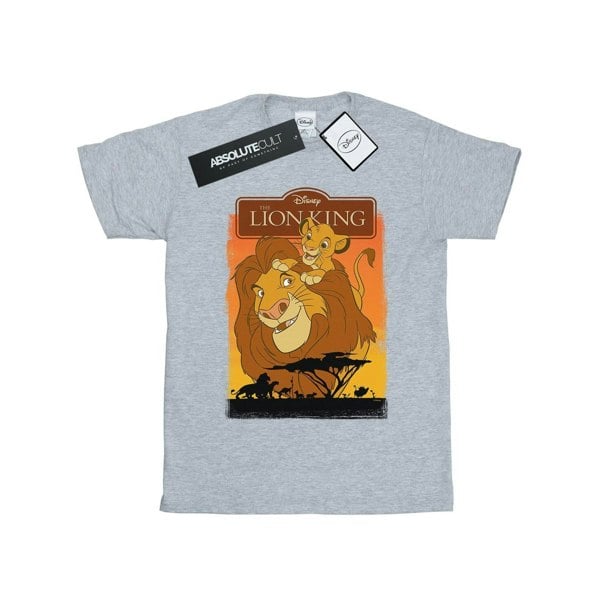 Disney Mens The Lion King Simba And Mufasa T-Shirt - Sports Grey