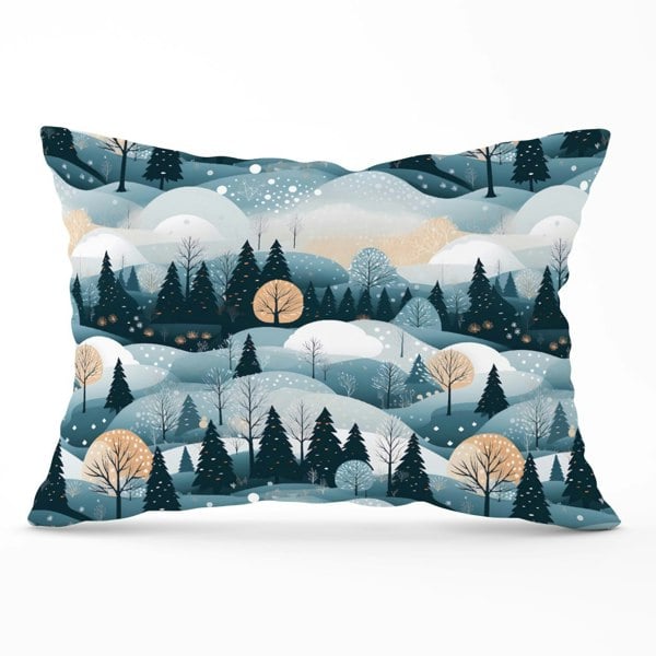 Warren Reed Dreamy Snowy Christmas Scene Cushions