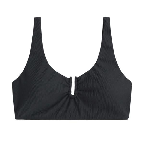 Animal Womens Florence Ribbed Bikini Top - Black