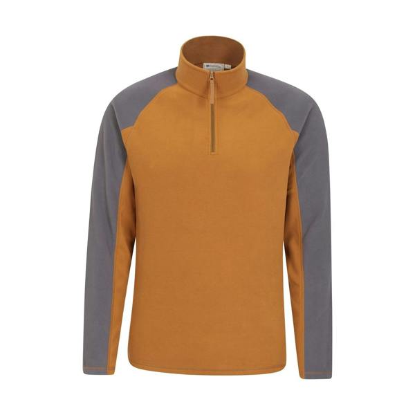 Mountain Warehouse Mens Ashbourne II Half Zip Fleece Top - Mustard - 
