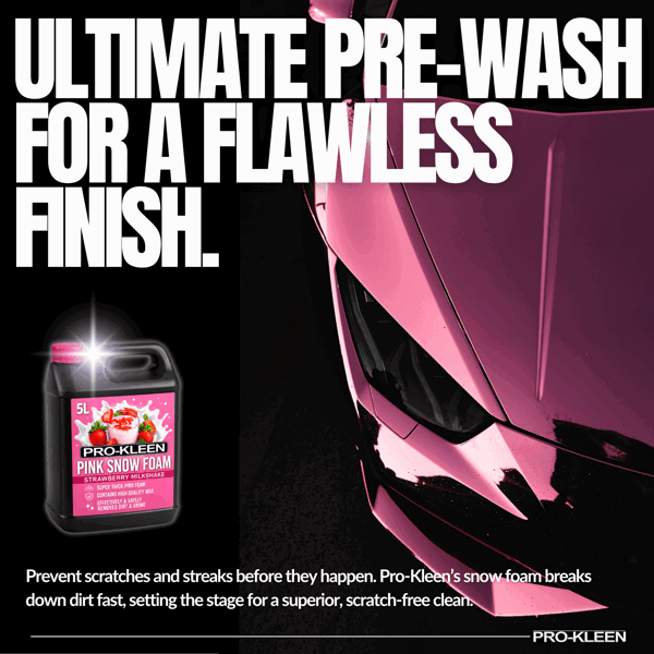 ProKleen Pro-Kleen 5L Strawberry Milkshake PINK Snow Foam with Wax Super Thick & Non-Caustic Foam
