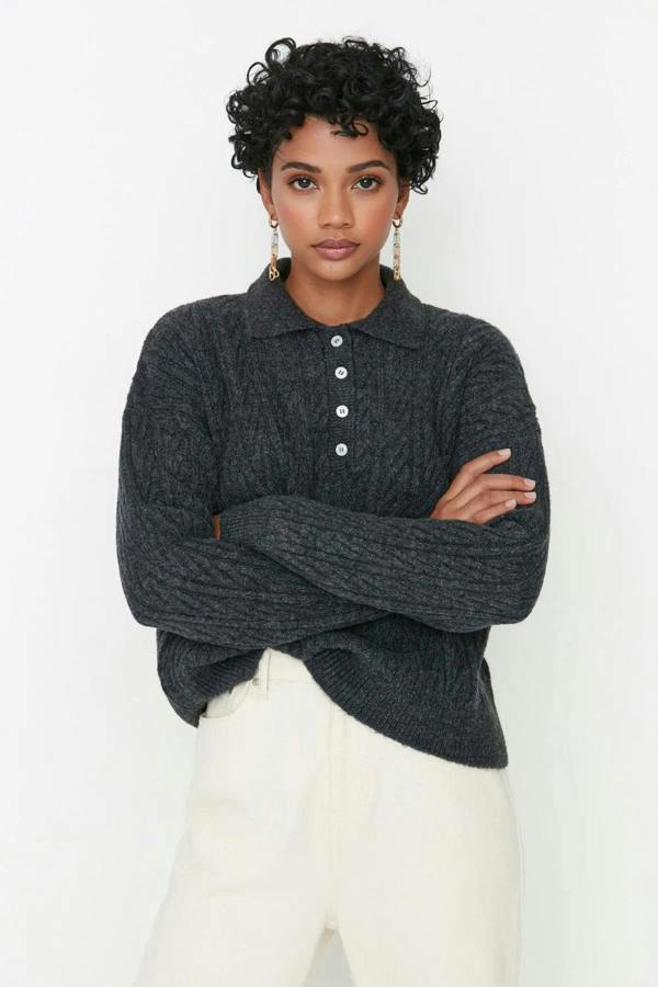 Hoxton Gal Oversized Soft-Textured Knit Sweater