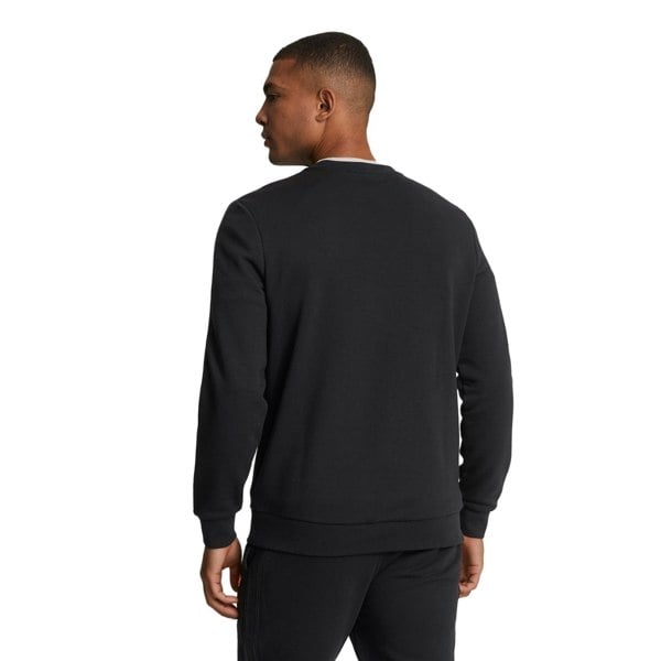 Lyle & Scott Mens Tape Crew Neck Sports Sweatshirt - Jet Black