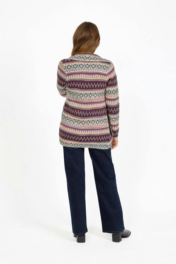 Mudflower Fair Isle Longline Knit Cardigan