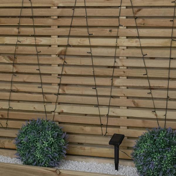 Samuel Alexander 4.9m Solar Powered Outdoor Garden String Lights with 50 Warm White LEDs