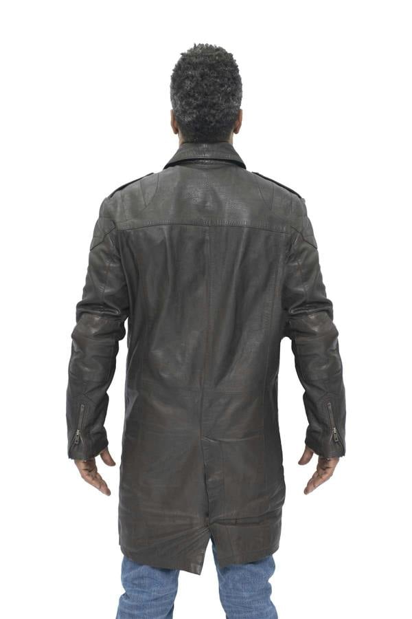 Infinity Leather Mens Leather Trench Coat-Hamburg