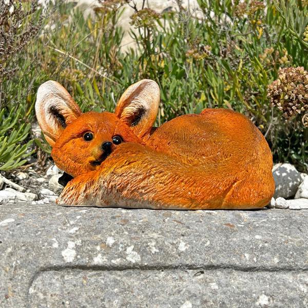 Ferncrest Trading Realistic Laying Red Fox Garden Animal Ornament