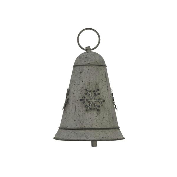Hill Interiors Metal Bell Christmas Hanging Decoration - White - 