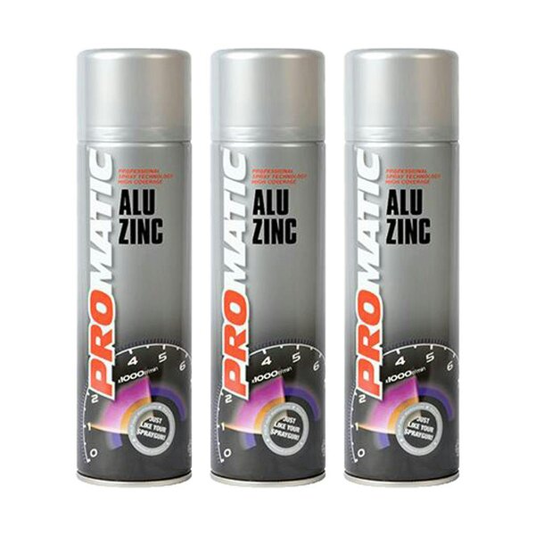 Promatic 3X Promatic Alu Zinc Spray Paint 500ml