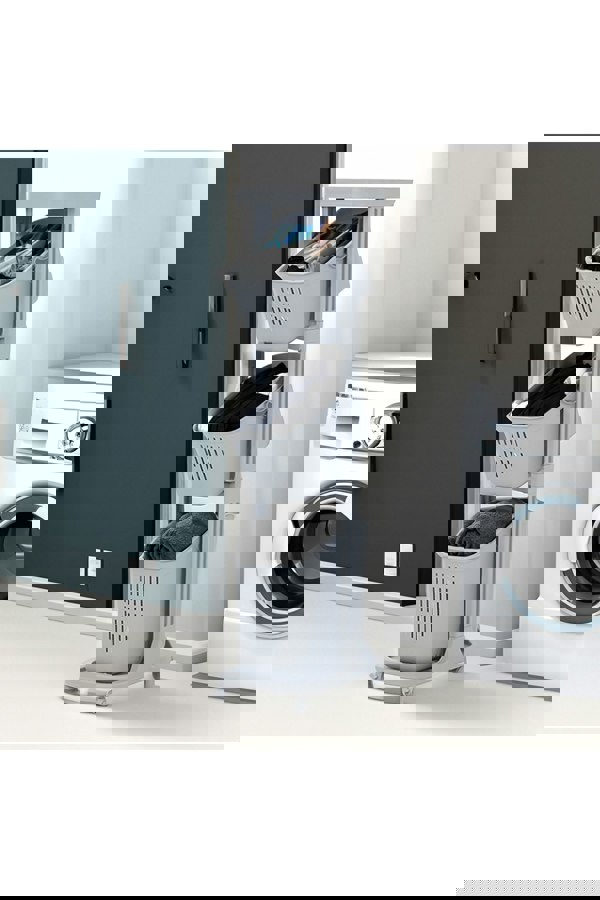 Living and Home 4-Tier Detachable Kitchen Fruit Vegetable Basket Storage Rack  Laundry with Wheels Trolley Cart