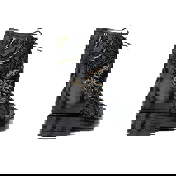 Embassy London Hedera - Black & Grey & Gold - Women's Suede Alpine Boot