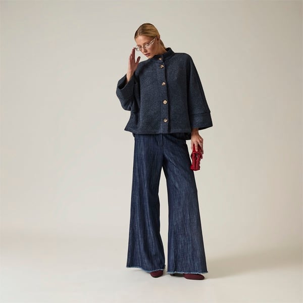 James Lakeland Navy Batwing Jacket