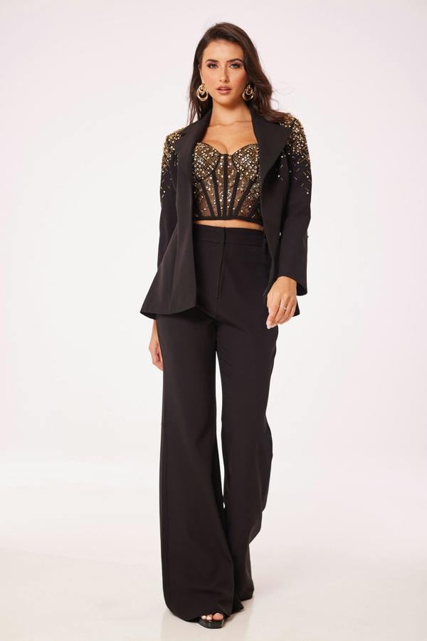 LuvForever Black Jewelled 3-Piece Suit
