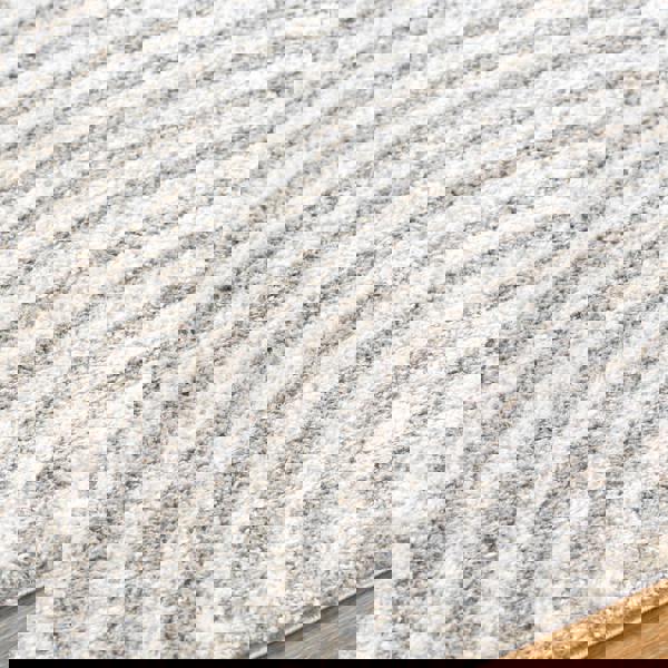 Livabliss Fossay Shag-Washable Beige Grey Modern High Pile Rug