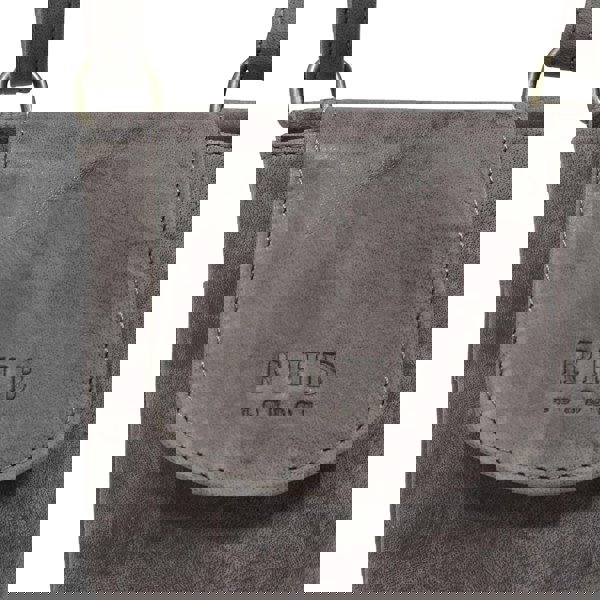 Real Hide Bags 'THEA' Grey Distressed Real Leather Mobile Phone Crossbody Bag