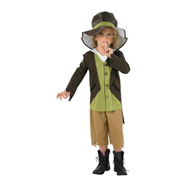 Bristol Novelty Childrens/Kids Pickpocket Victorian Costume Set - Brown/Green - 