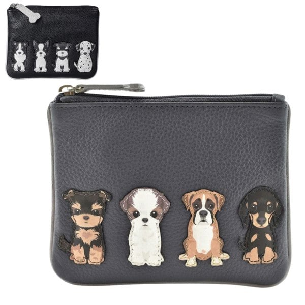 Mala Leather Sitting Dogs Coin & Card Purse – Soft Leather – RFID Protected