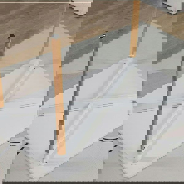 Life Interiors Halo Dining Table for 4 or 6 Seating - Single White Table, Modern Design