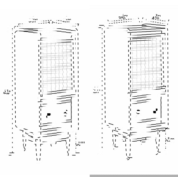 Radiogram Bedside Table, Walnut-Weilai Concept-Weilai Concept