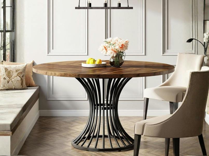 PHD Furniture AXIS Round Dining Table Ø120cm – Rustic Brown