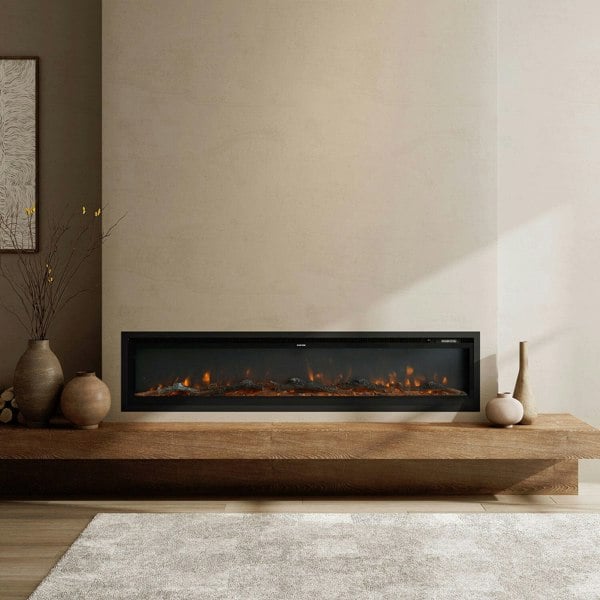 42/50/60/73 inch Electric Fire 12 Vibrant Flame Colours Electric Fireplace with Remote Living and Home