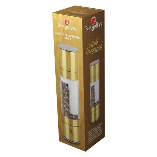 Berlinger Haus 2in1 Salt & Pepper Mill Berlinger Haus BH8723 Hammered Gold