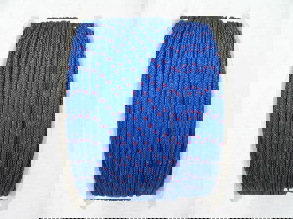 6MM x 175 Metre Blue/Red Kernmantle Polypropylene Rope - 16 Plait Double Braided PP