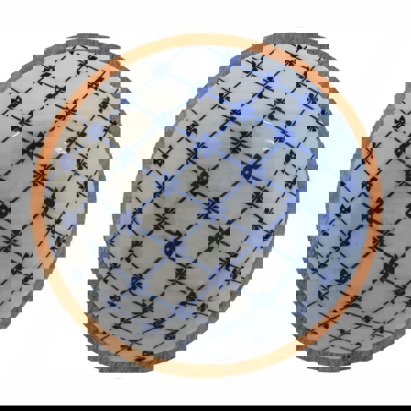 Artisan Furniture Blue and White Wooden Bowl Set of 2