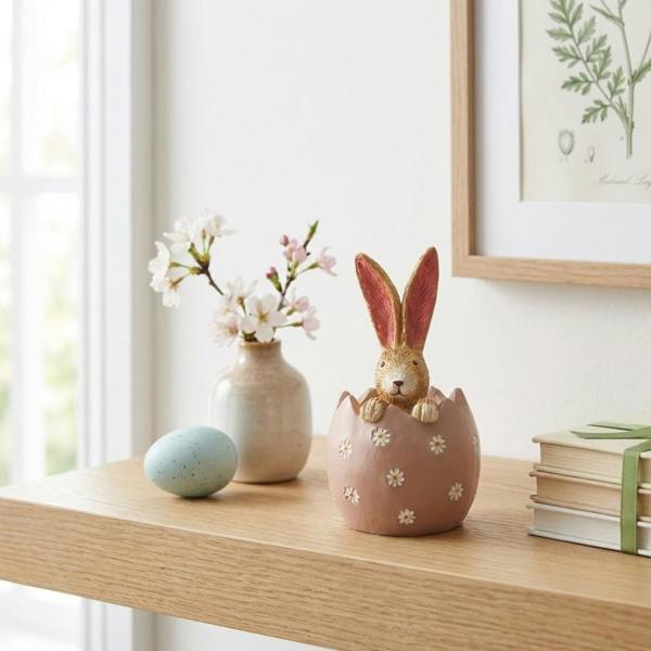 Garden Greatness Jasper Rabbit Daisy Egg Ornament