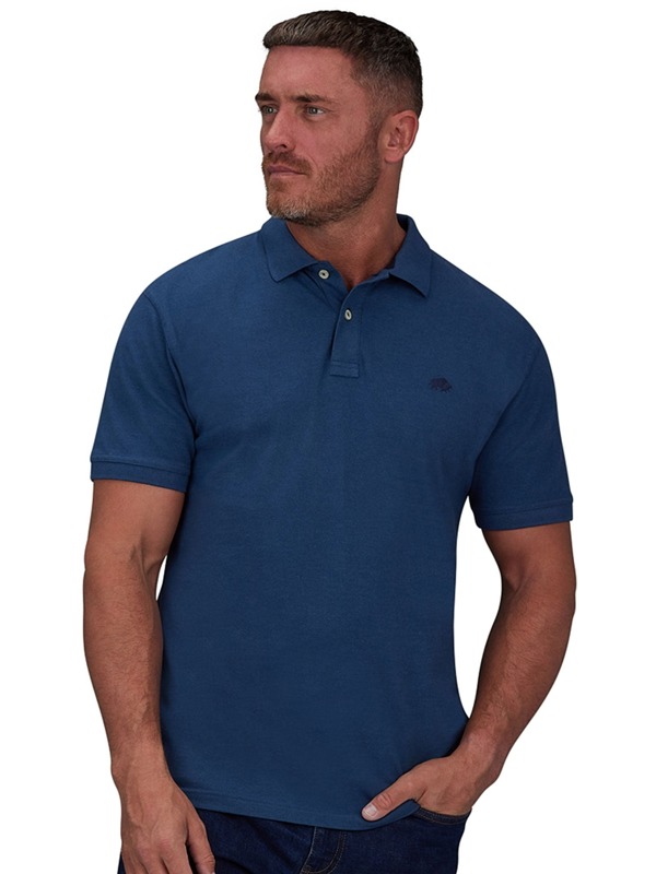 Raging Bull Mens Classic Organic Polo Shirt - Denim