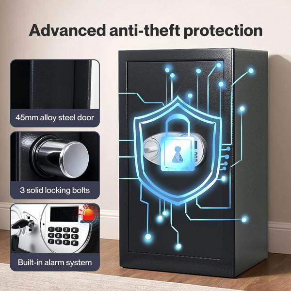 Levede 85L Safe Fireproof Security Box Home Office Cash Lock Deposit Password