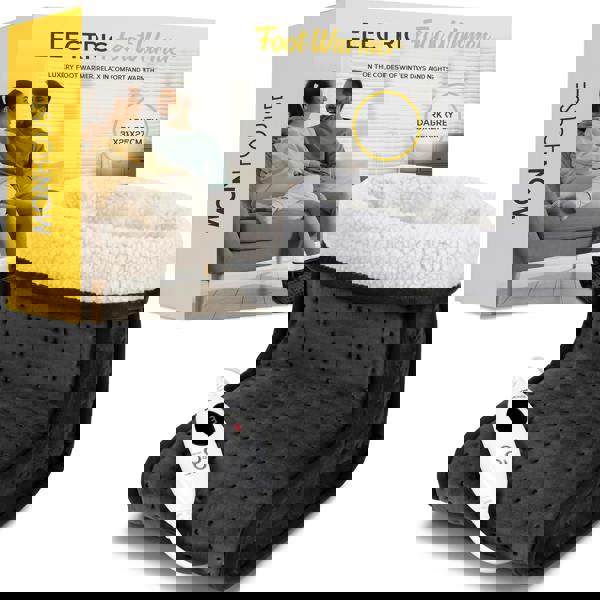 MONHOUSE Electric Foot Warmer - Soft and Breathable Heating Pad - Relaxing Heat Therapy