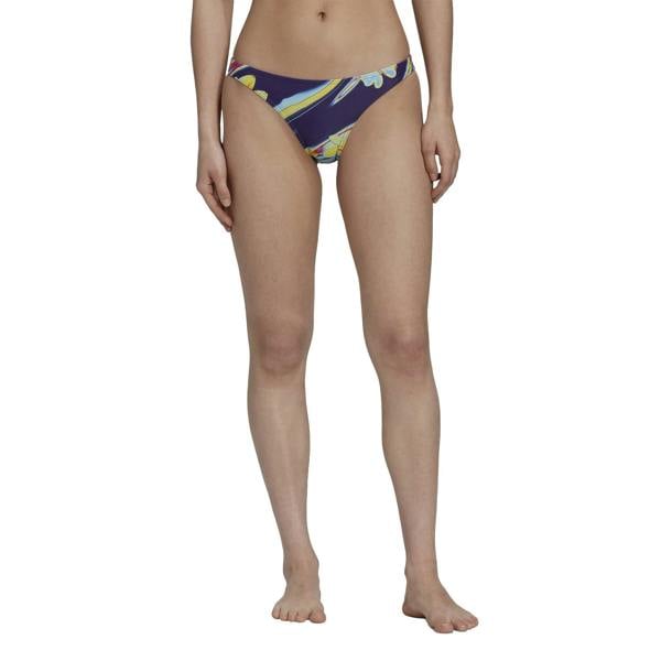 Adidas Womens/Ladies Positivisea Abstract Floral Bikini Bottoms - Deep Purple/Brilliant Blue - 