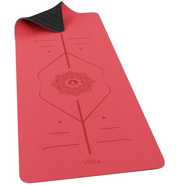 ROMIX Pro Yoga Mat with Alignment Lines, 6mm Non Slip Lightweight Exercise Mat with Carry Bag and Strap