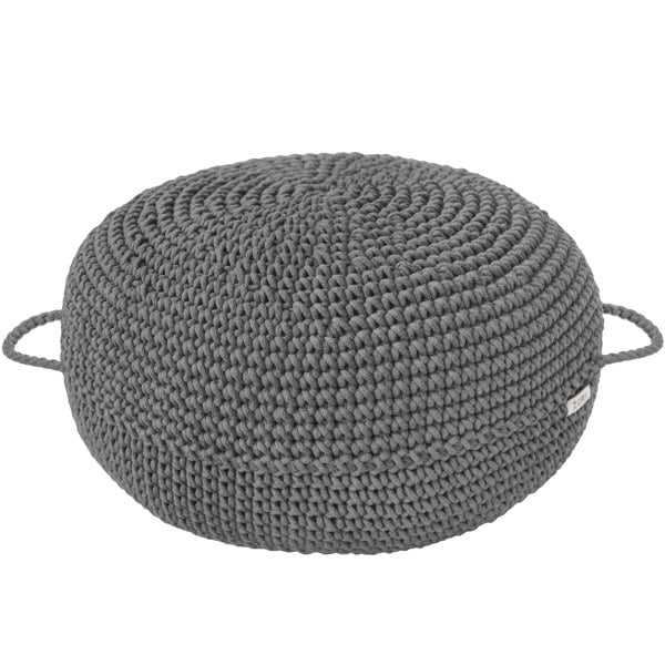 Crochet ottoman | DARK GREY - Zuri House