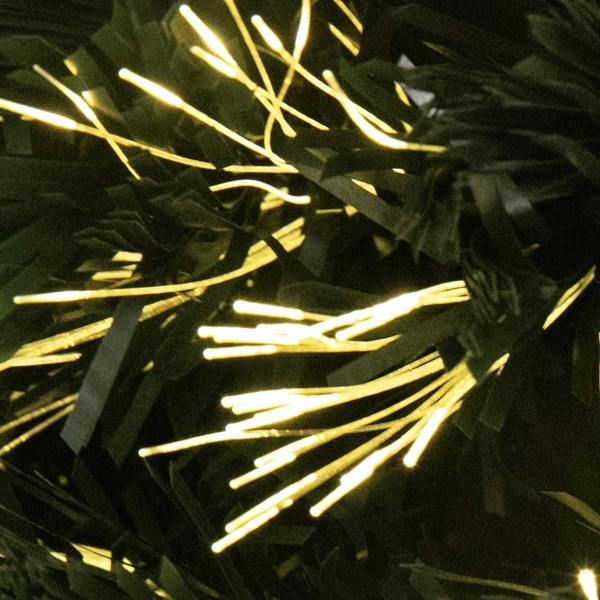 2ft to 6ft Fibre Optic Christmas Tree with Star Topper, Pre-Lit Green Artificial Display image 2