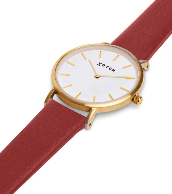 Votch Gold & Ruby Red Watch | Petite