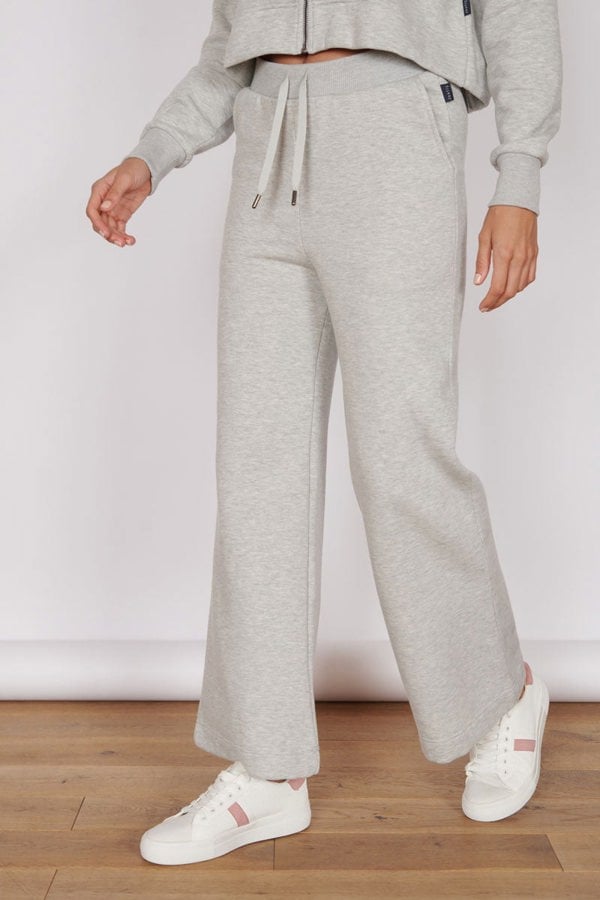 Jeetly.comEleanor Light Grey Loungewear Wide Leg JoggersLoungewear