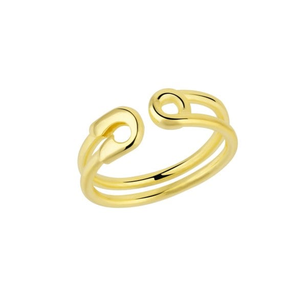 Spero London Sterling Silver Safety Pin Ring