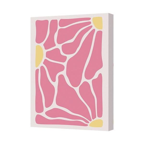 Benjamin Tate Design Pink Abstract Canvas Art Print Modern Wall Art On Deep Wood Frame