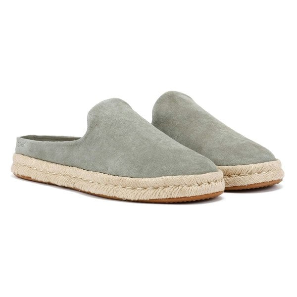 TOMS Santiago Suede Men's Vetiver Grey Mules