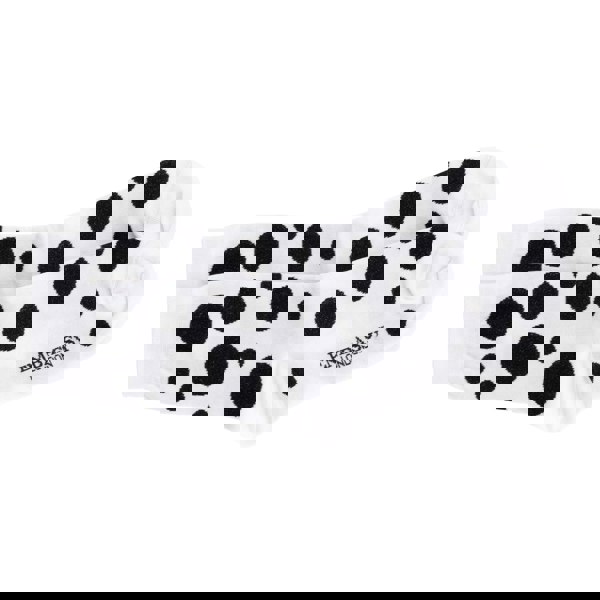 Embassy London Footloose - White Black - Men's cotton socks size UK 6 to 12 in white & black dots