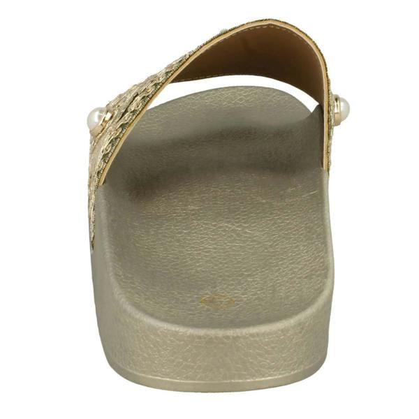 Spot On Ladies Spot On Beaded Slider Mules