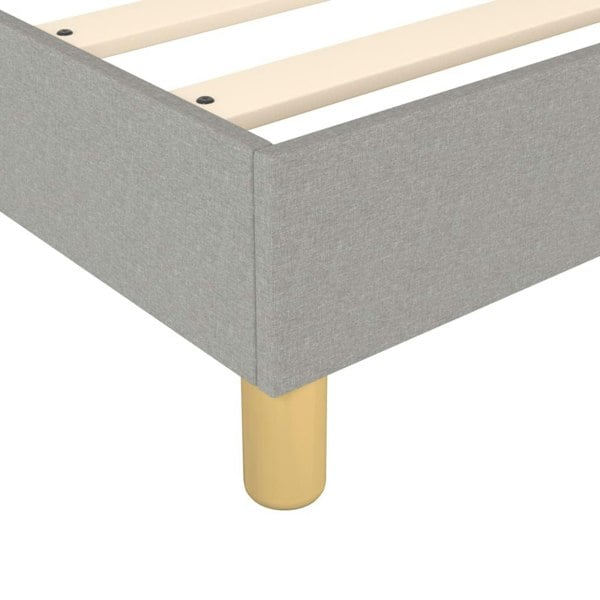 Berkfield Box Spring Bed Frame Light Grey 90x190 cm 3FT Single Fabric