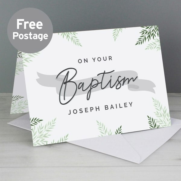 Personalised Memento Company Personalised Baptism Card